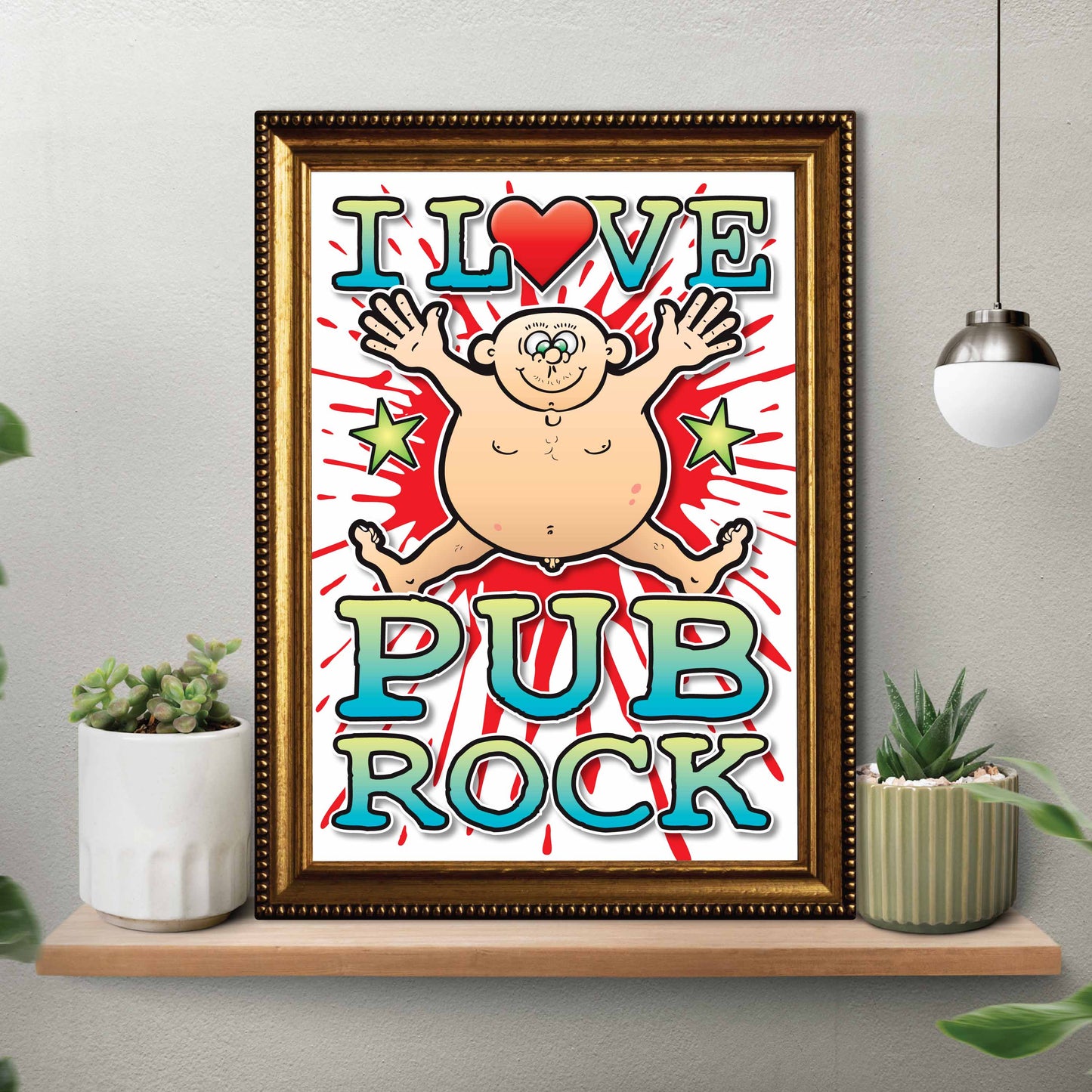 Pub Rock Art Print / Love Music Poster / Wall Décor / Rock Guru