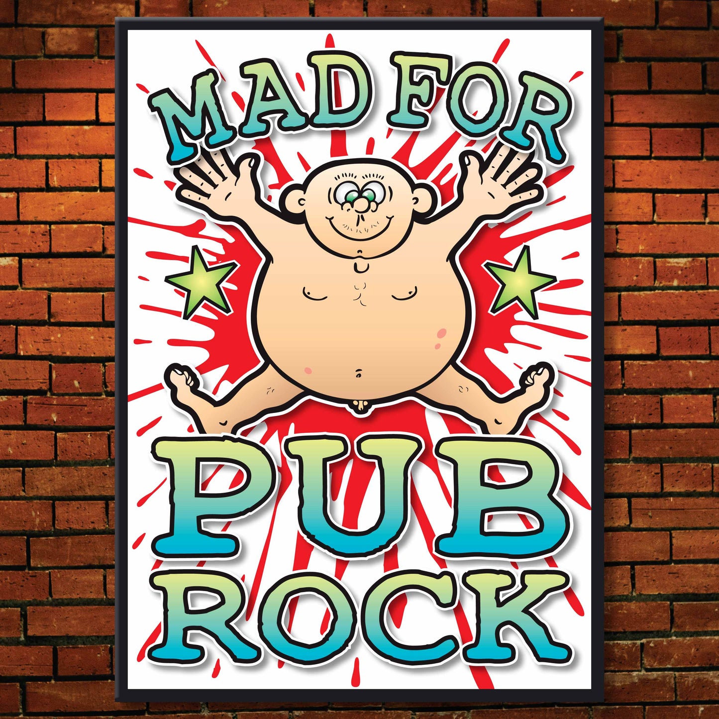 Pub Rock Art Print / Mad For Music Poster / Wall Décor
