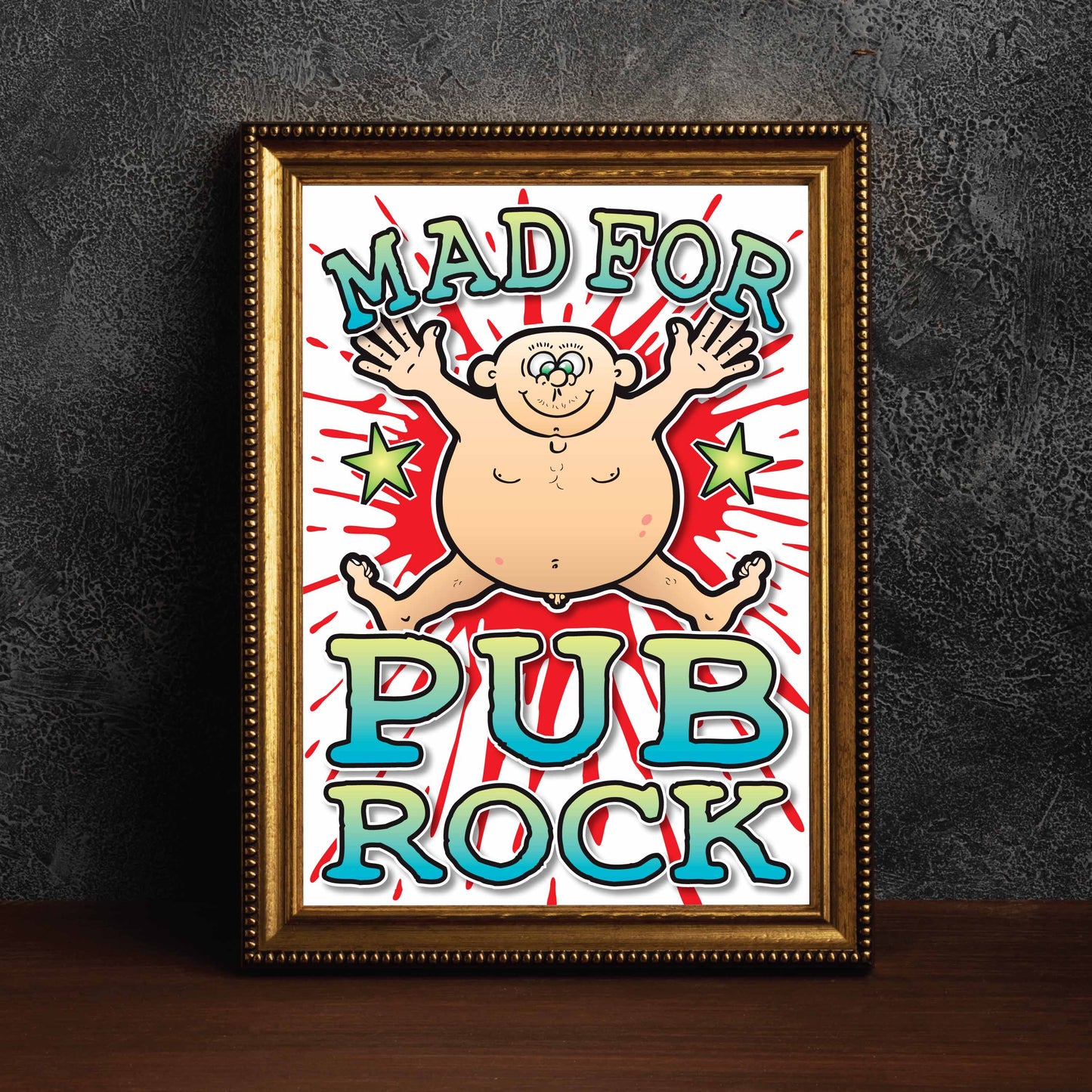 Pub Rock Art Print / Mad For Music Poster / Wall Décor