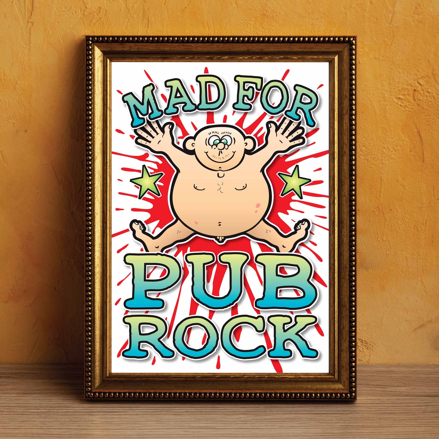 Pub Rock Art Print / Mad For Music Poster / Wall Décor
