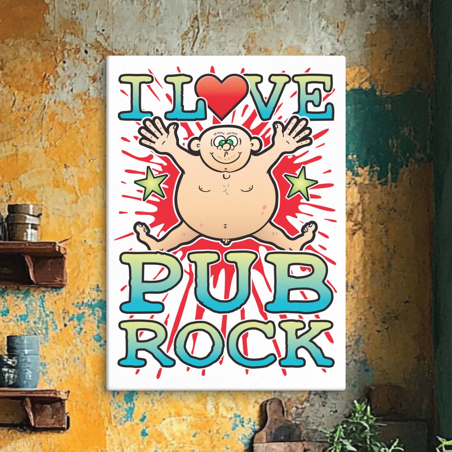 Pub Rock 51x71cm Canvas Print