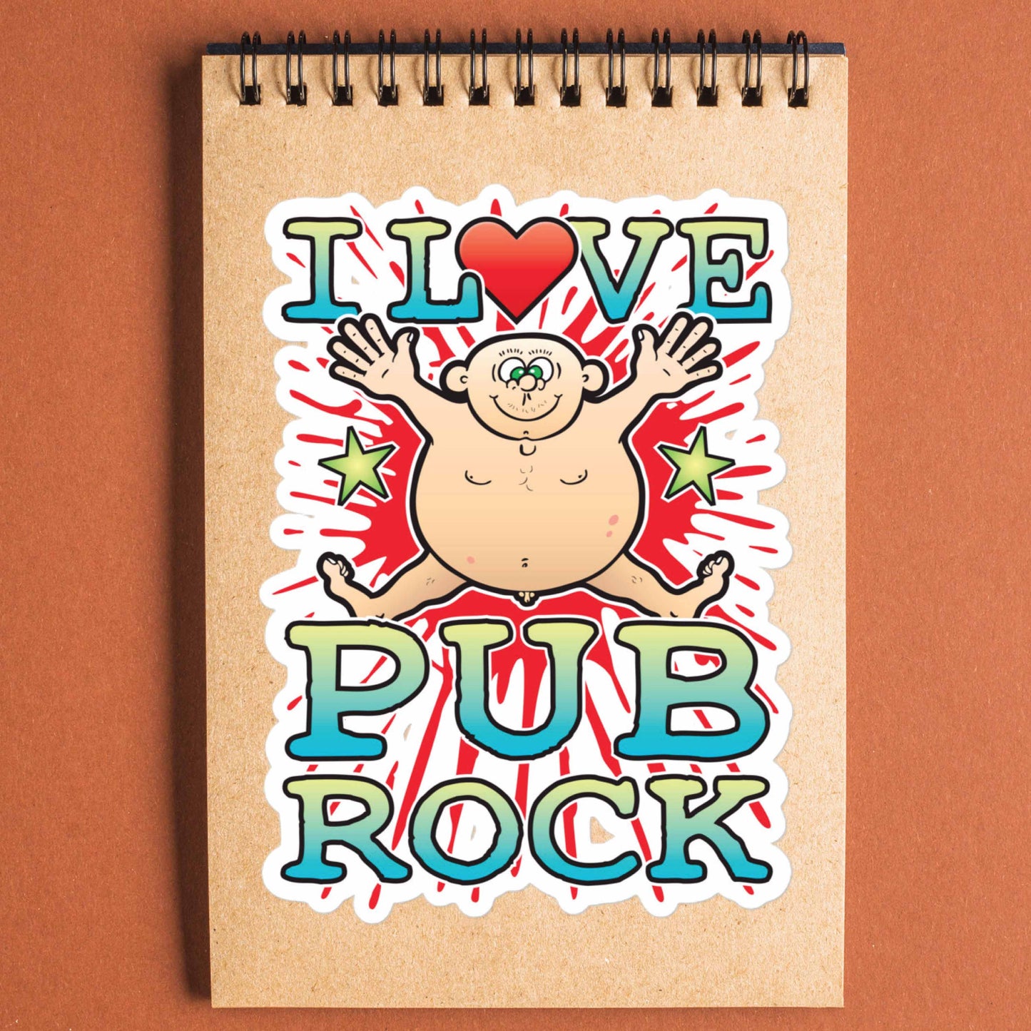 Pub Rock Vinyl Kiss-Cut Sticker / 14 x 10cm