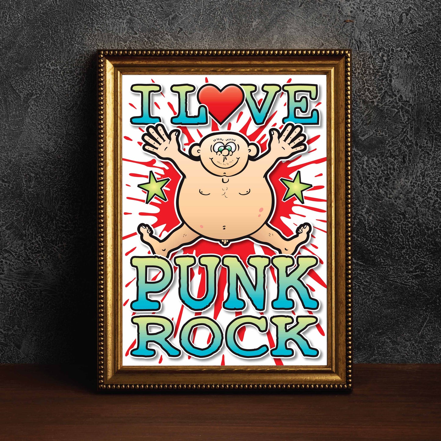 Punk Rock Art Print / Love Music Poster / Wall Décor / Rock Guru