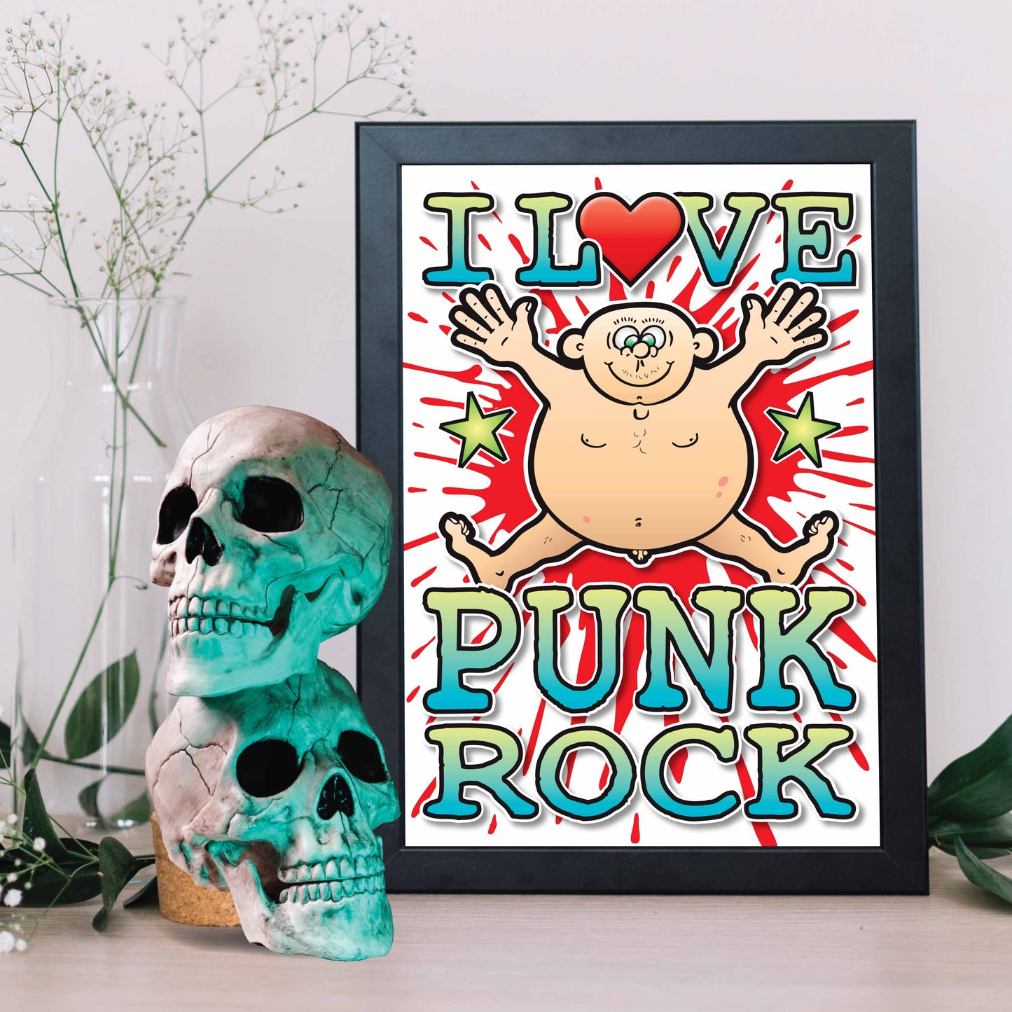 Punk Rock Art Print / Love Music Poster / Wall Décor / Rock Guru