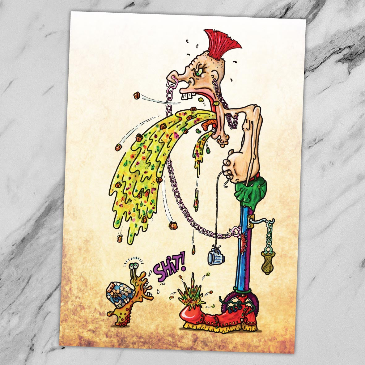 Punk & Snail Art Print