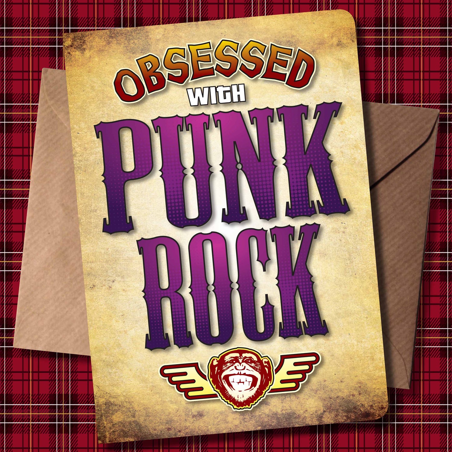 Punk Rock - Obsessed Art Poster + Birthday / Greetings Card