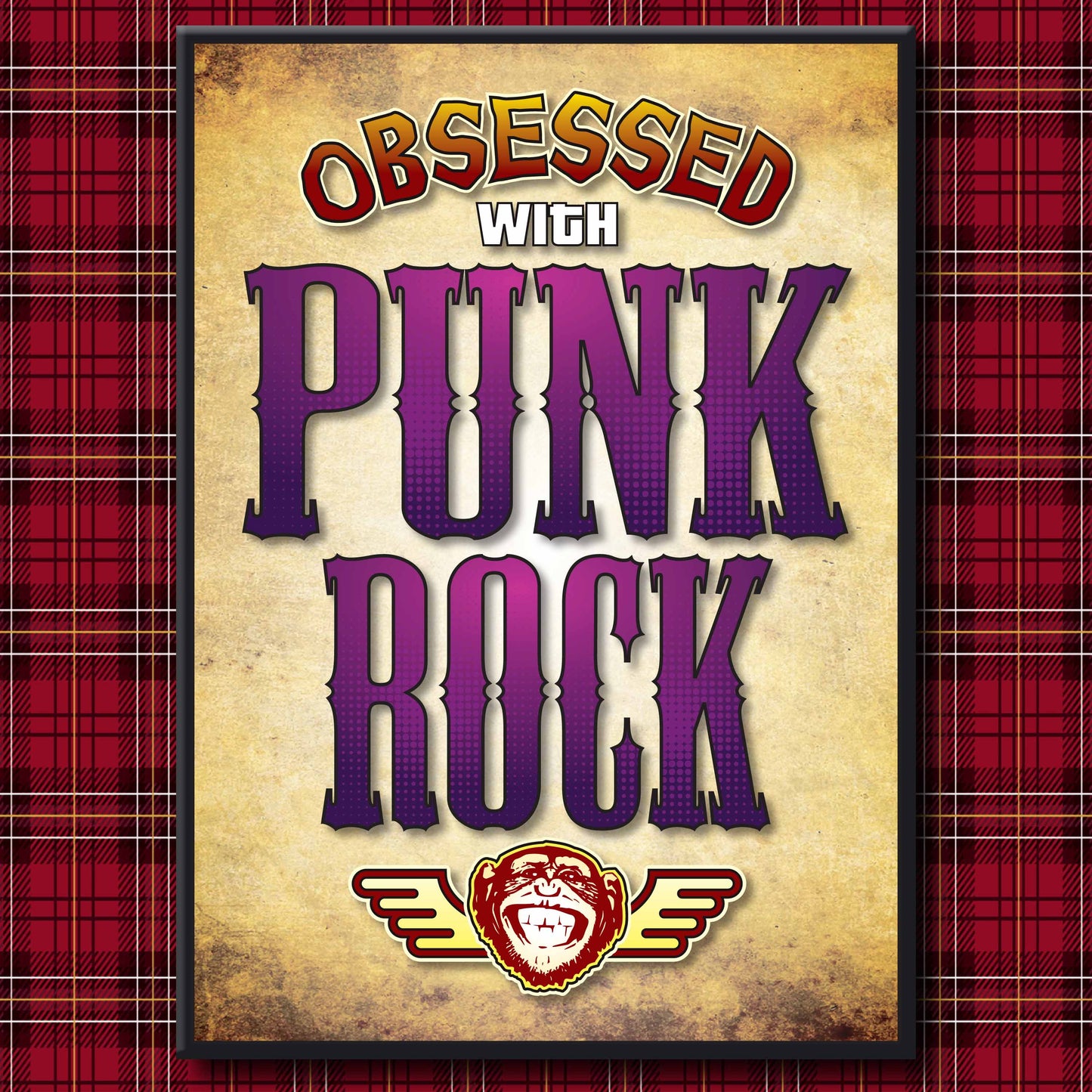 Punk Rock - Obsessed Art Poster + Birthday / Greetings Card