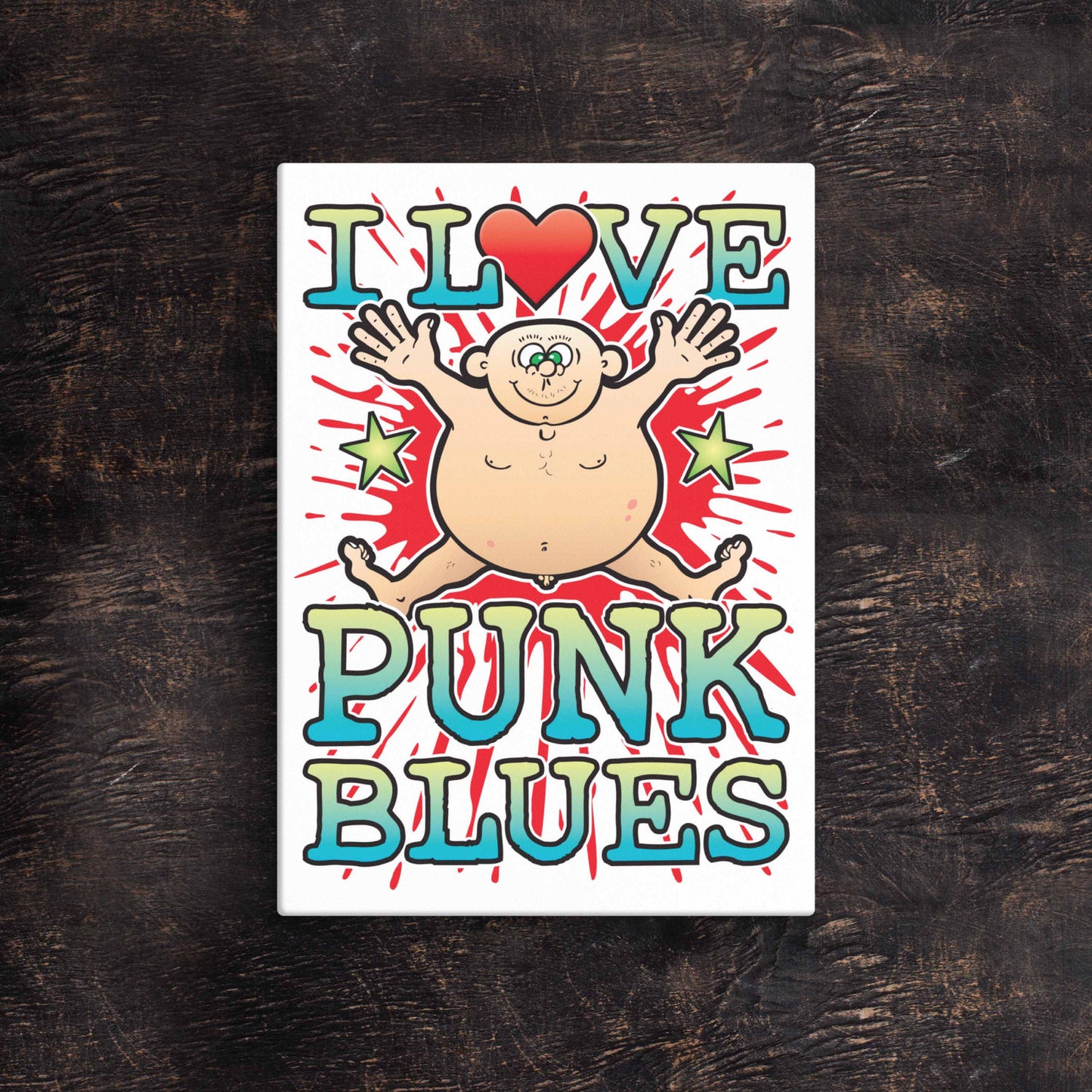Punk Blues 51x71cm Canvas Print