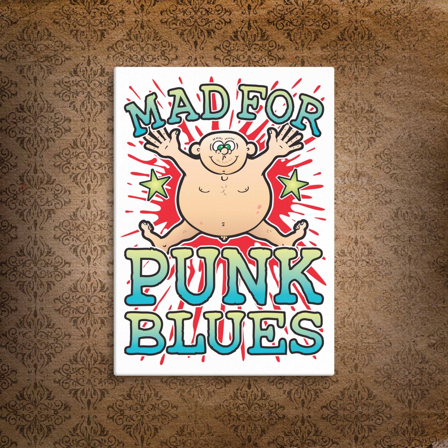 Punk Blues Canvas Print 30x40cm