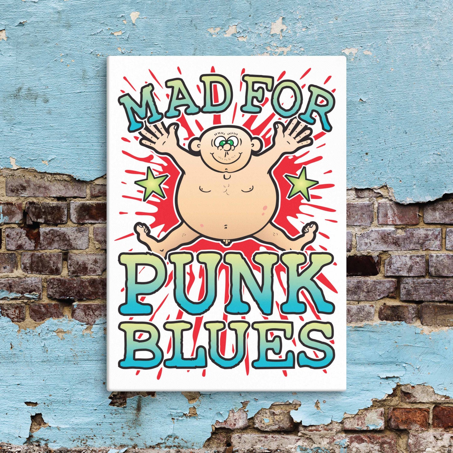 Punk Blues Canvas Print 30x40cm