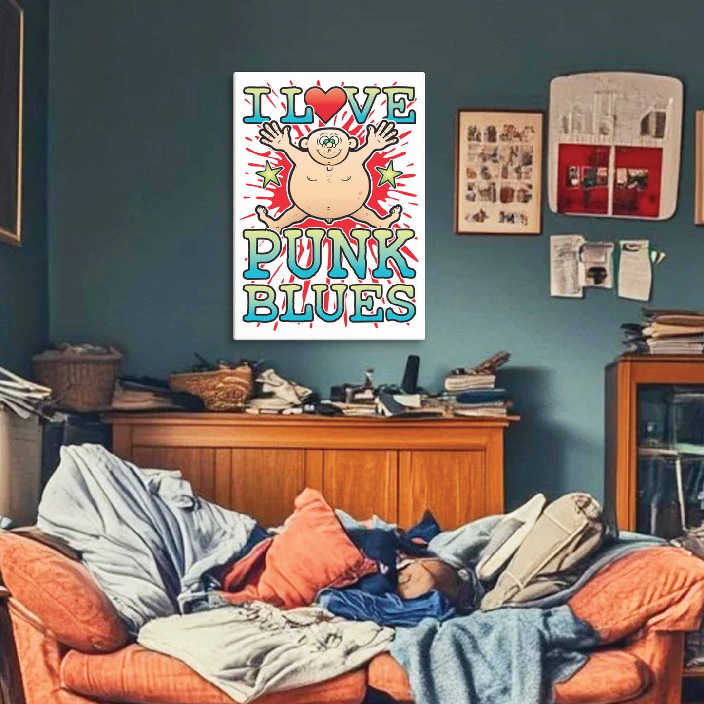 Punk Blues 51x71cm Canvas Print