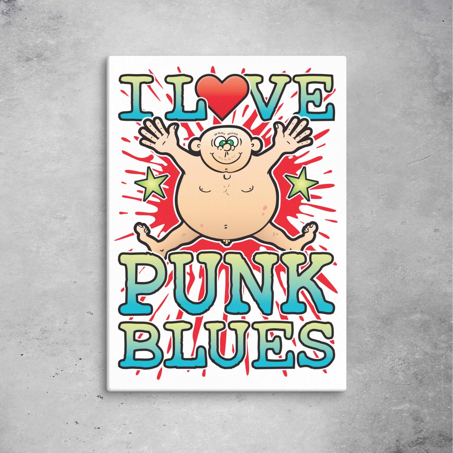 Punk Blues 51x71cm Canvas Print