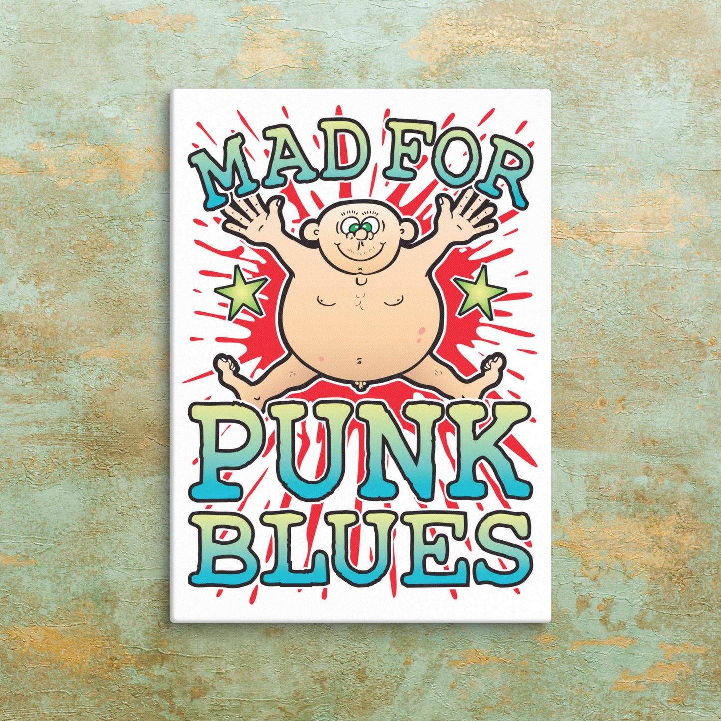 Punk Blues Canvas Print 30x40cm
