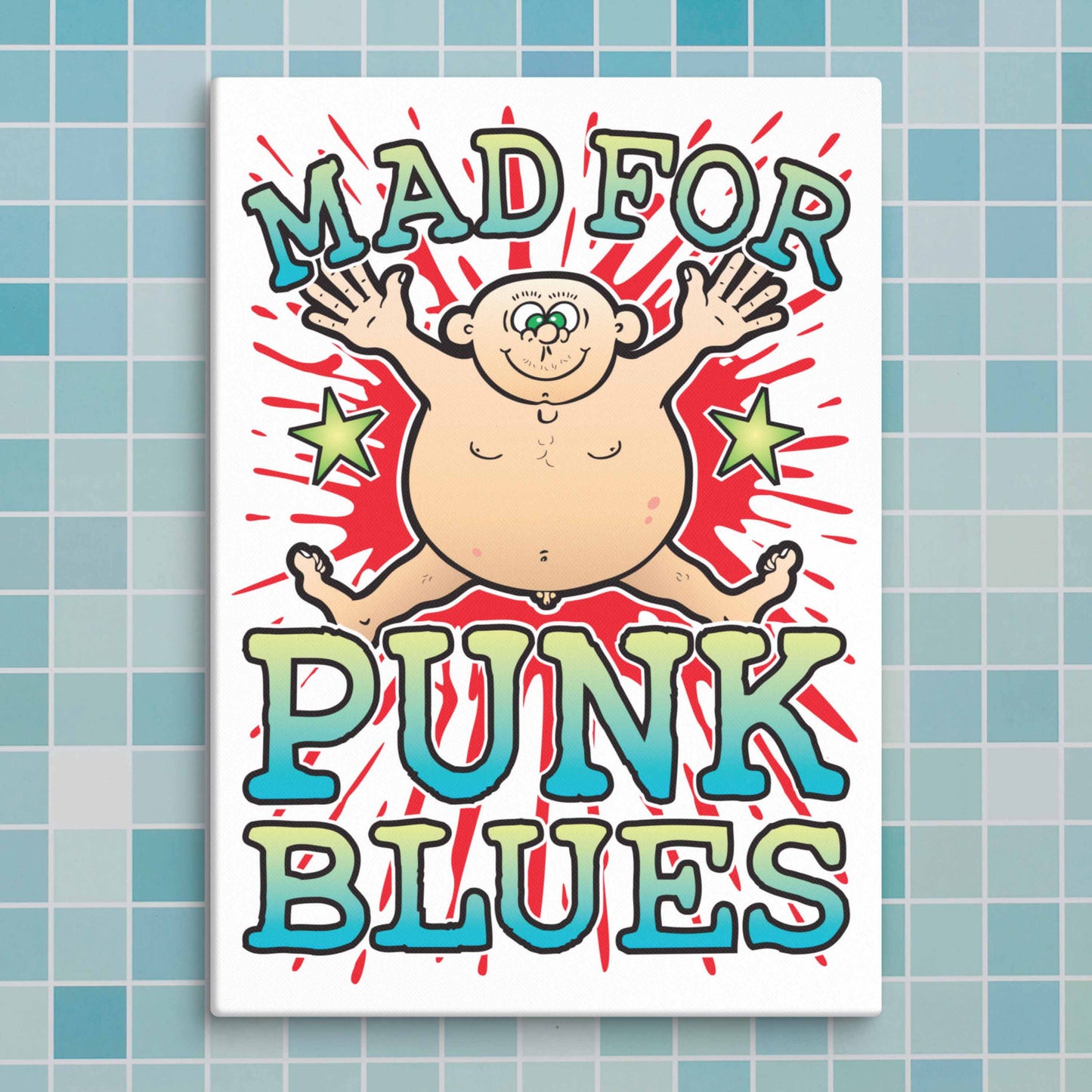 Punk Blues Canvas Print 30x40cm
