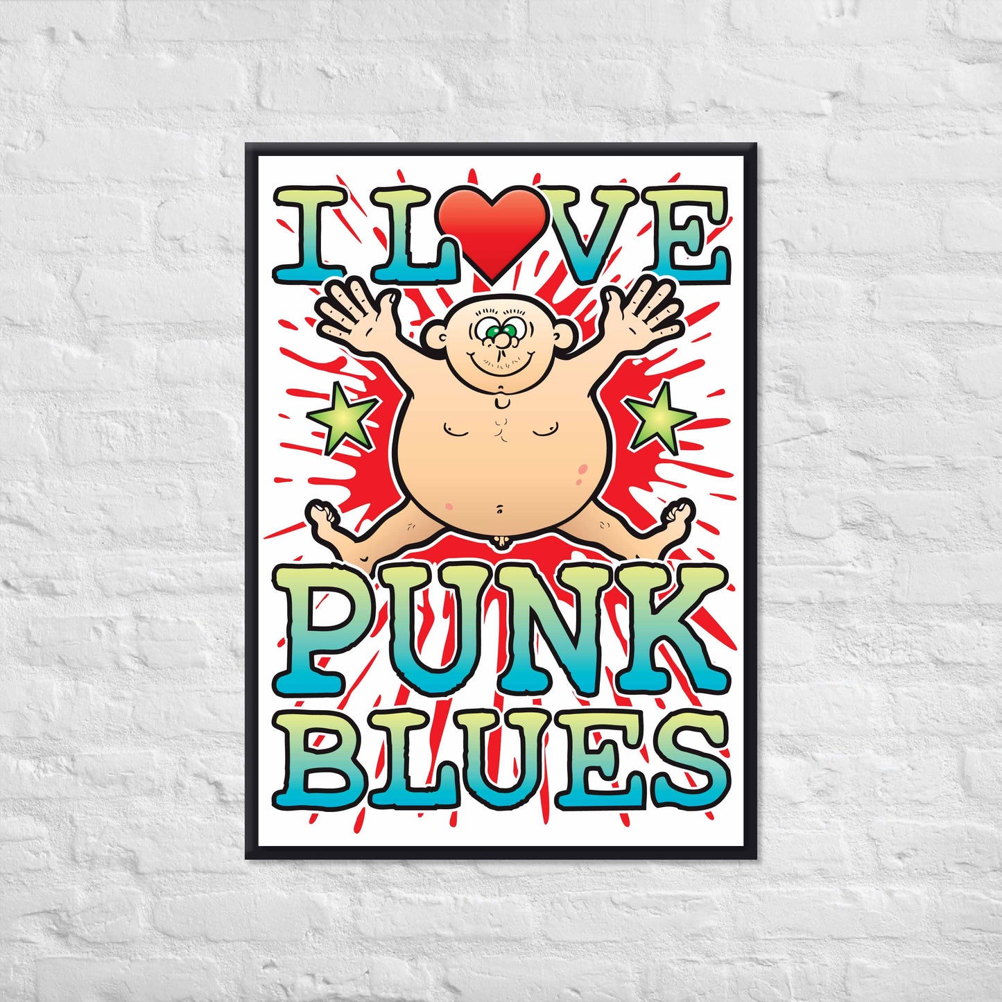 Punk Blues 50x70cm Wall Art / Love Music Poster