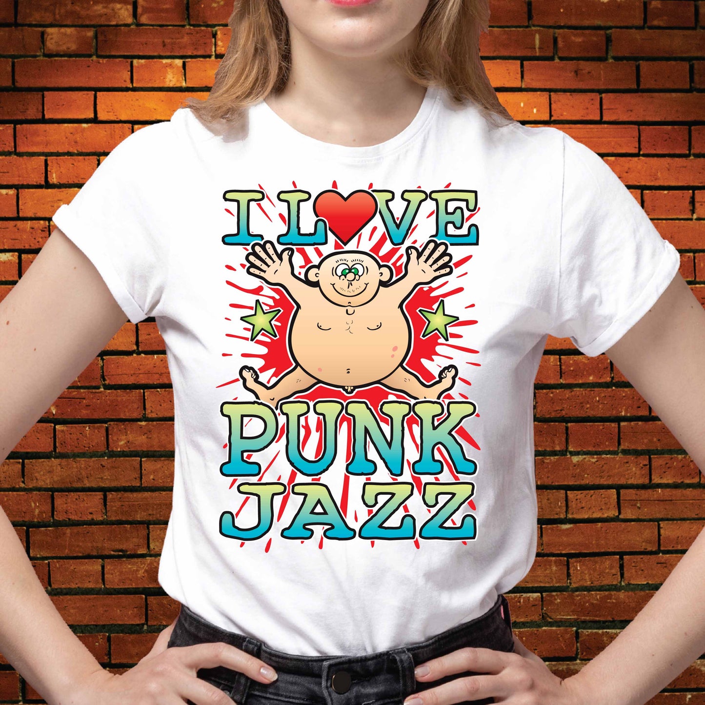 Punk Jazz Cotton Love Music T-Shirt