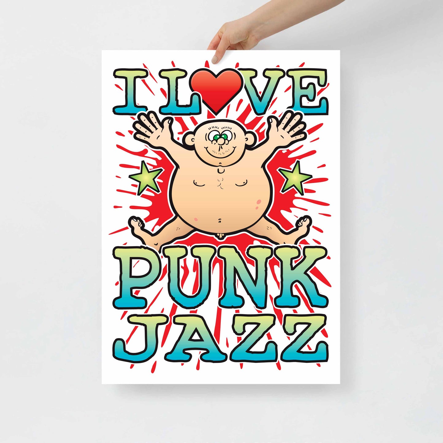 Punk Jazz 50x70cm Wall Art / Love Music Poster