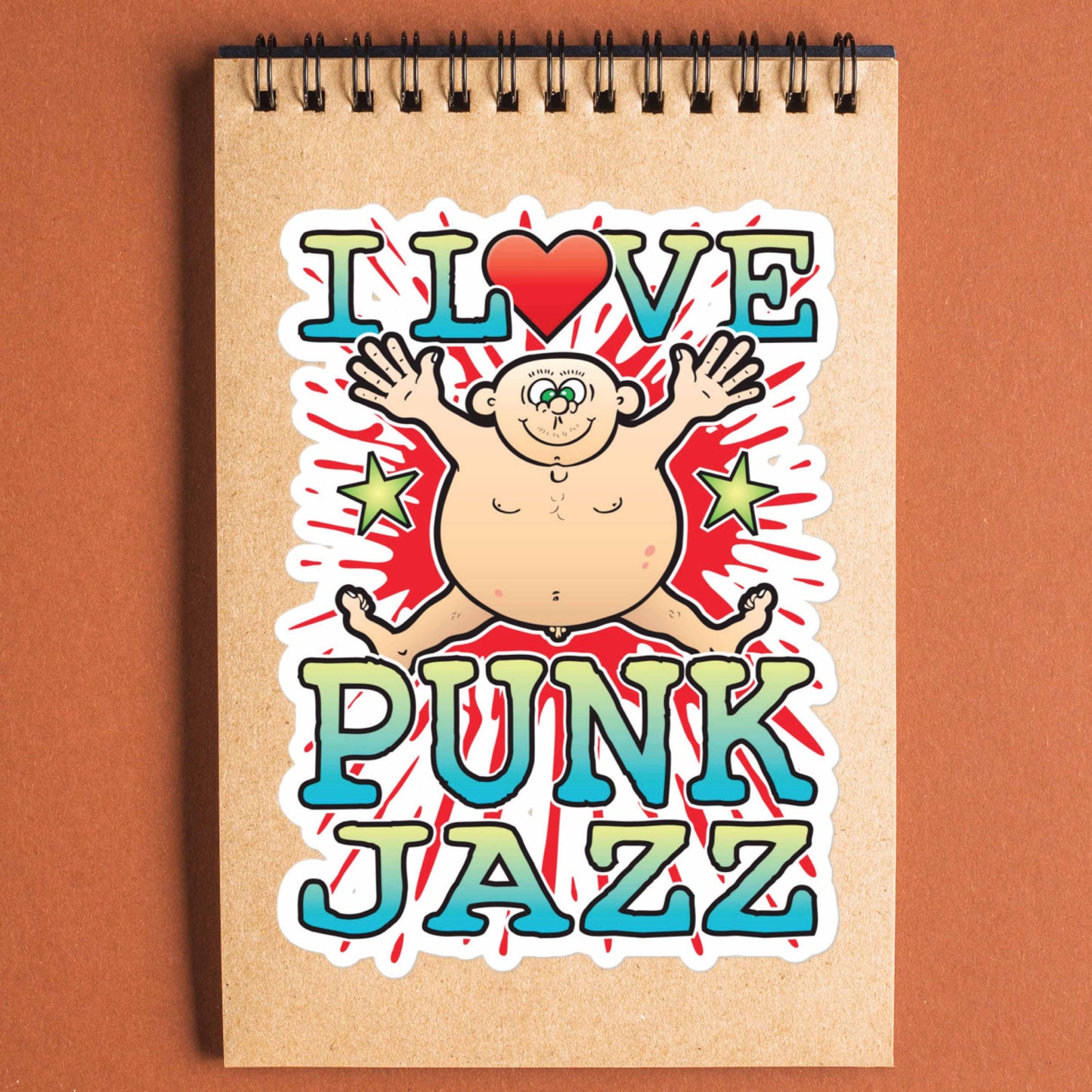 Punk Jazz Vinyl Kiss-Cut Sticker / 14 x 10cm
