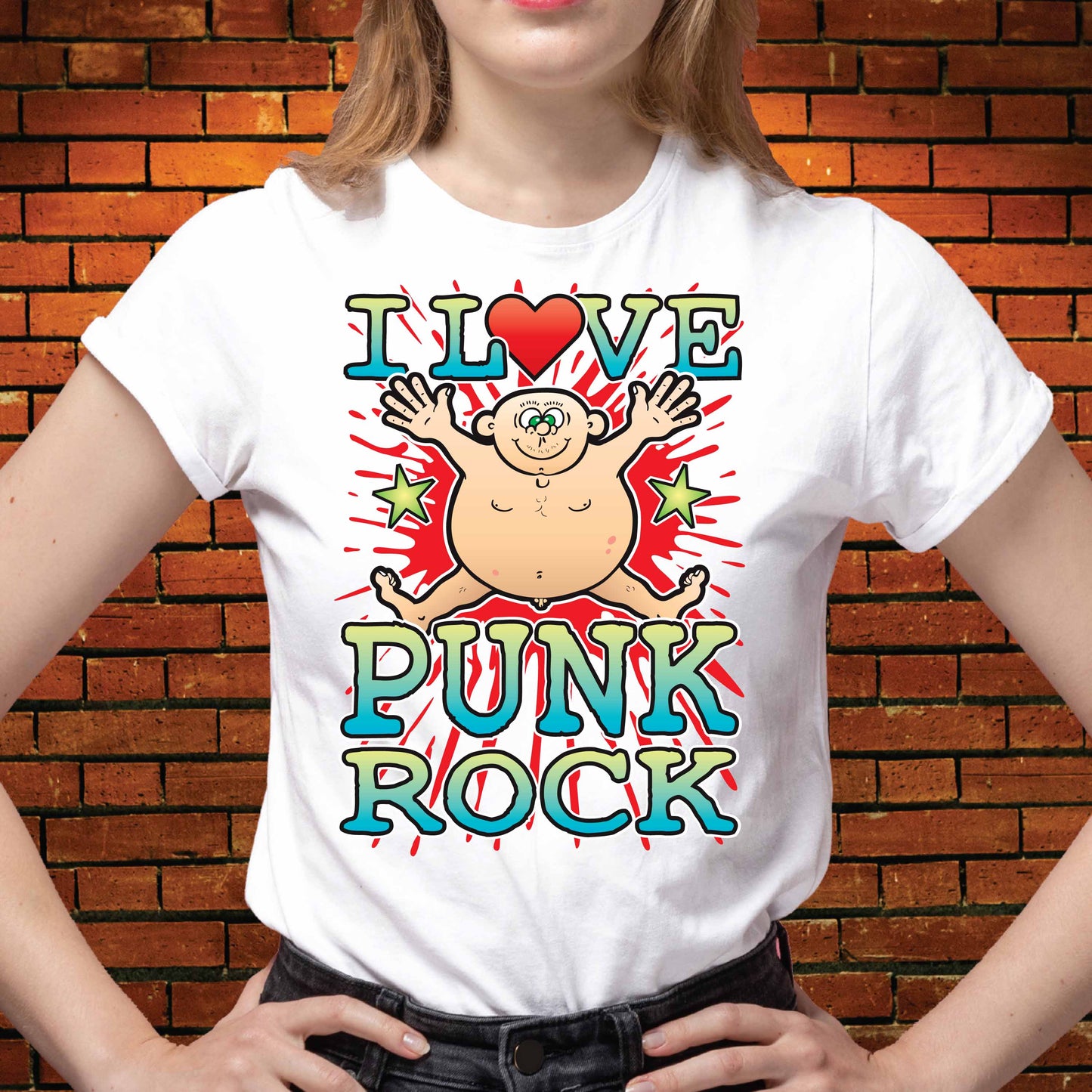 Punk Rock Cotton Love Music T-Shirt