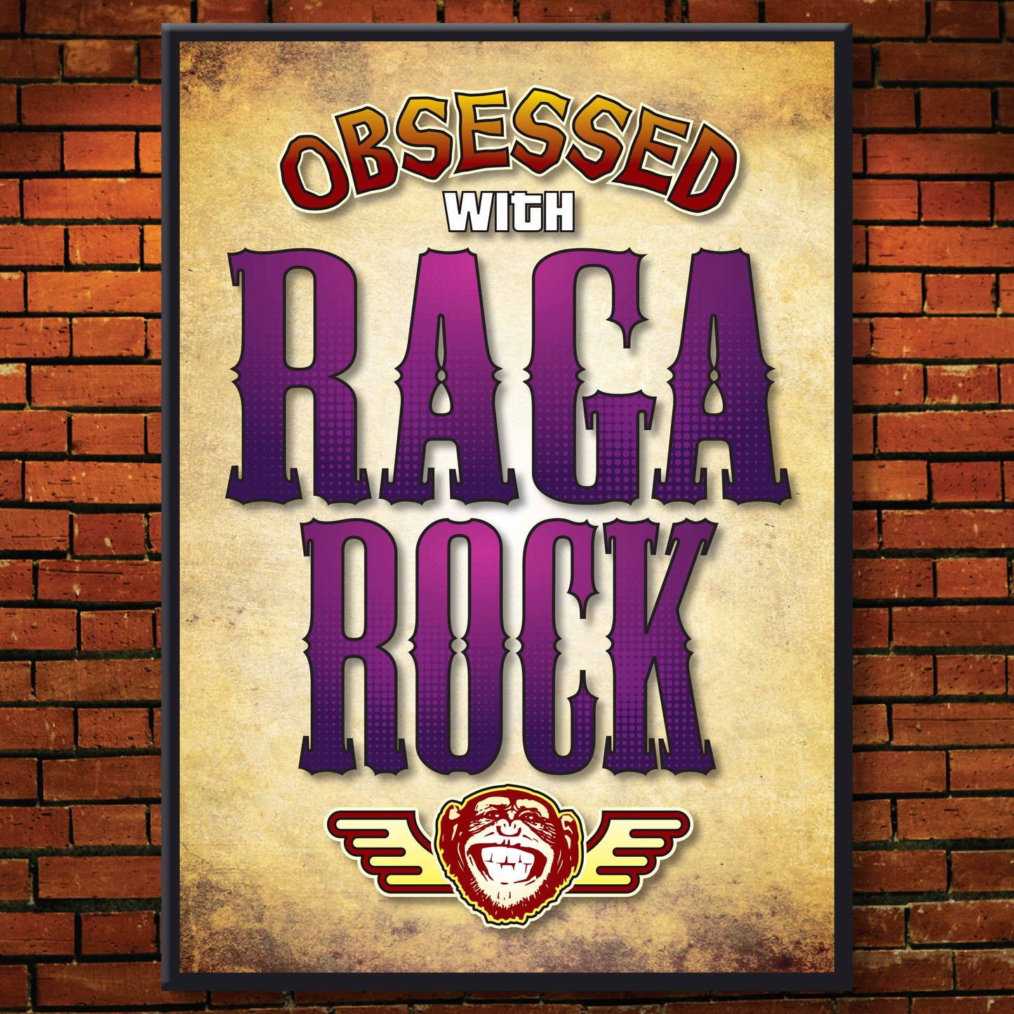 Raga Rock - Obsessed Art Poster + Birthday / Greetings Card