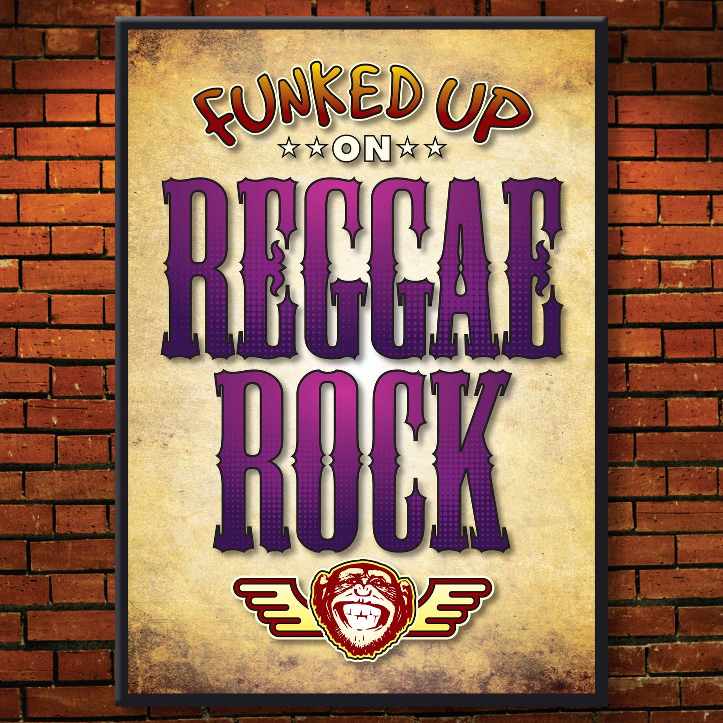 Reggae Rock Art Print / Poster / Birthday Card / Greetings Card