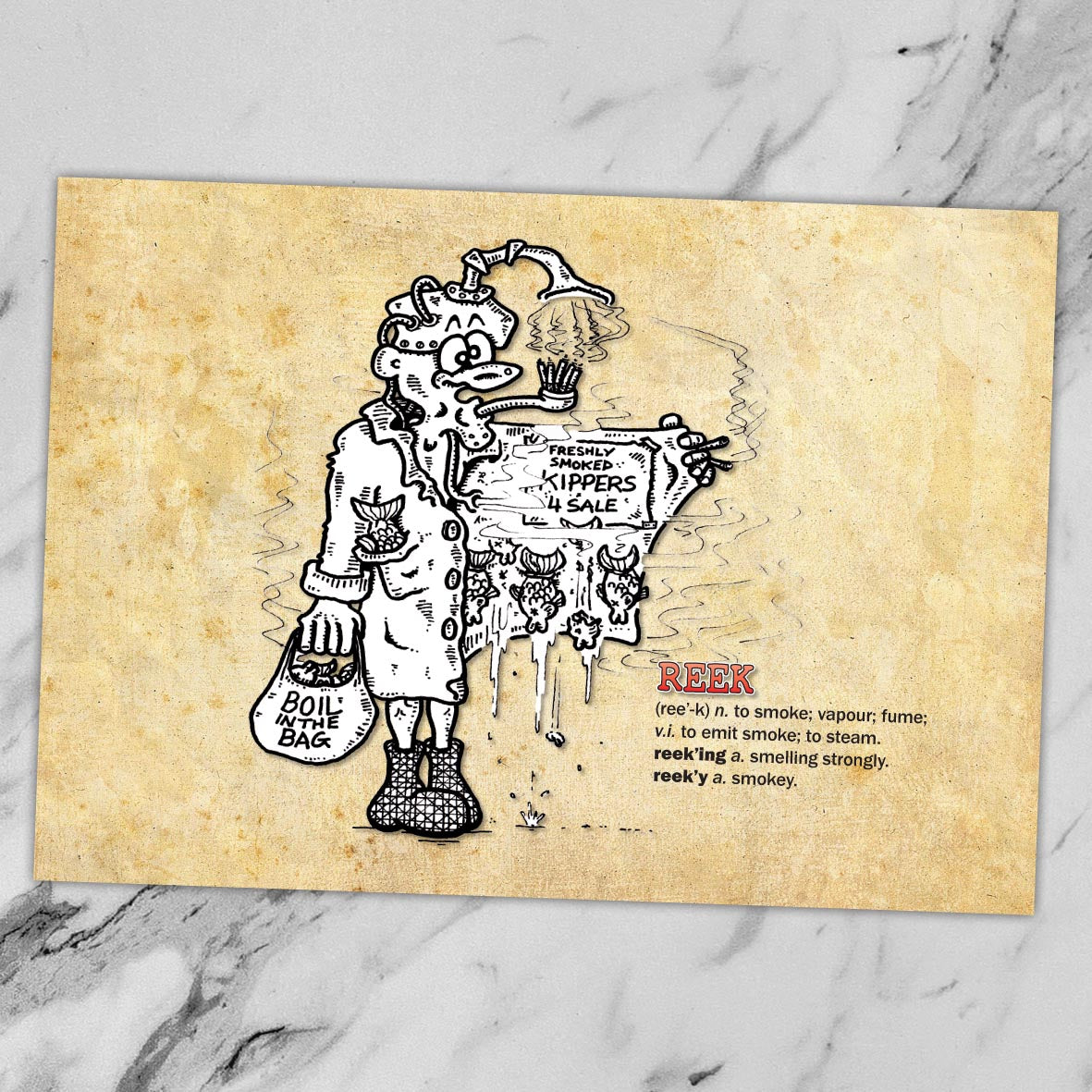 Reek Cartoon Art Print