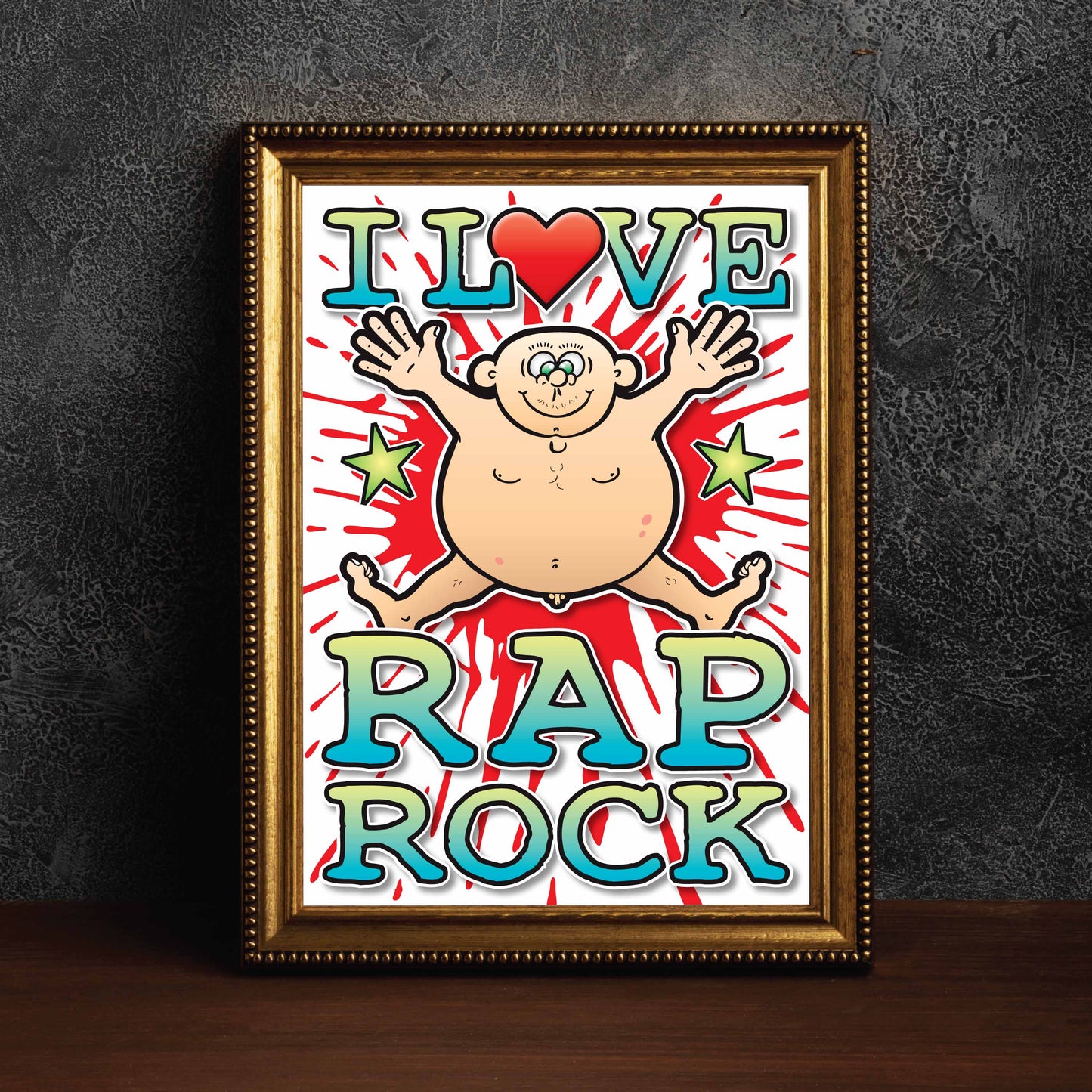 Rap Rock Art Print / Love Music Poster / Wall Décor / Rock Guru