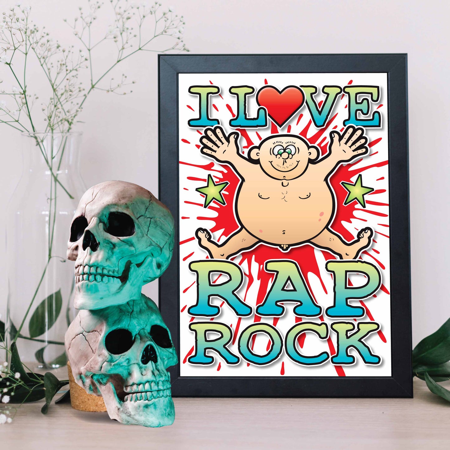 Rap Rock Art Print / Love Music Poster / Wall Décor / Rock Guru