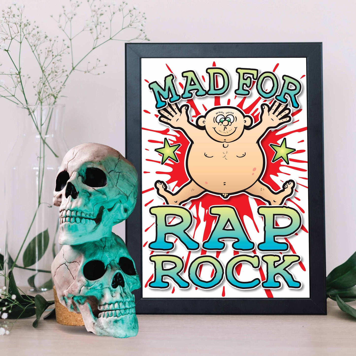 Rap Rock Art Print / Mad For Music Poster / Wall Décor