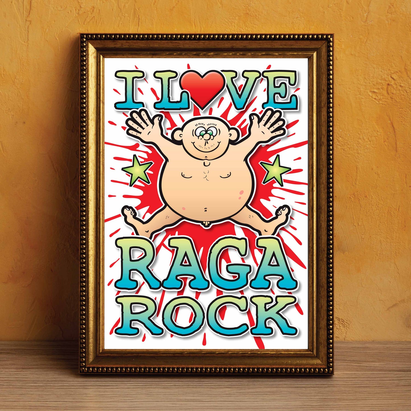 Raga Rock Art Print / Love Music Poster / Wall Décor / Rock Guru