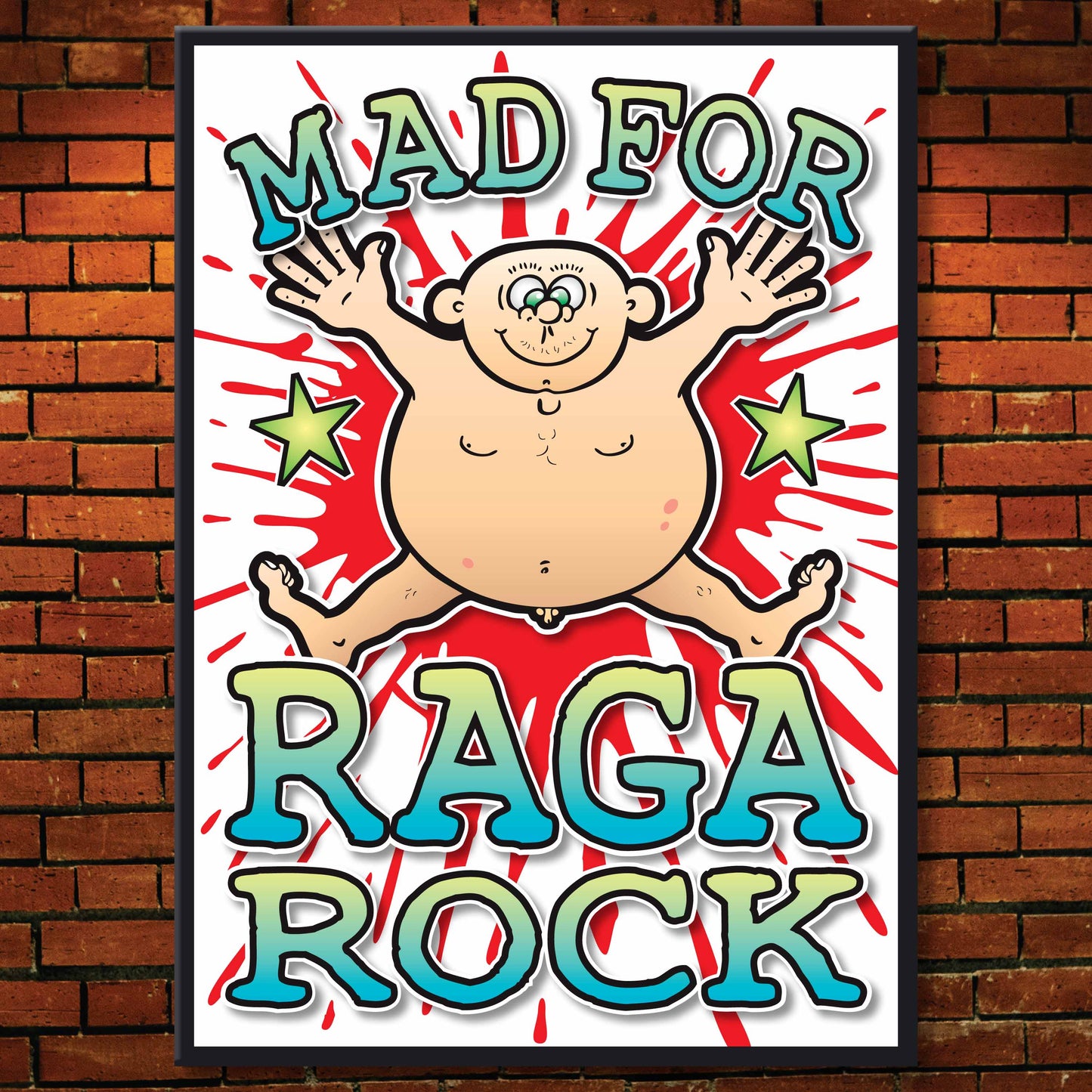 Raga Rock Art Print / Mad For Music Poster / Wall Décor