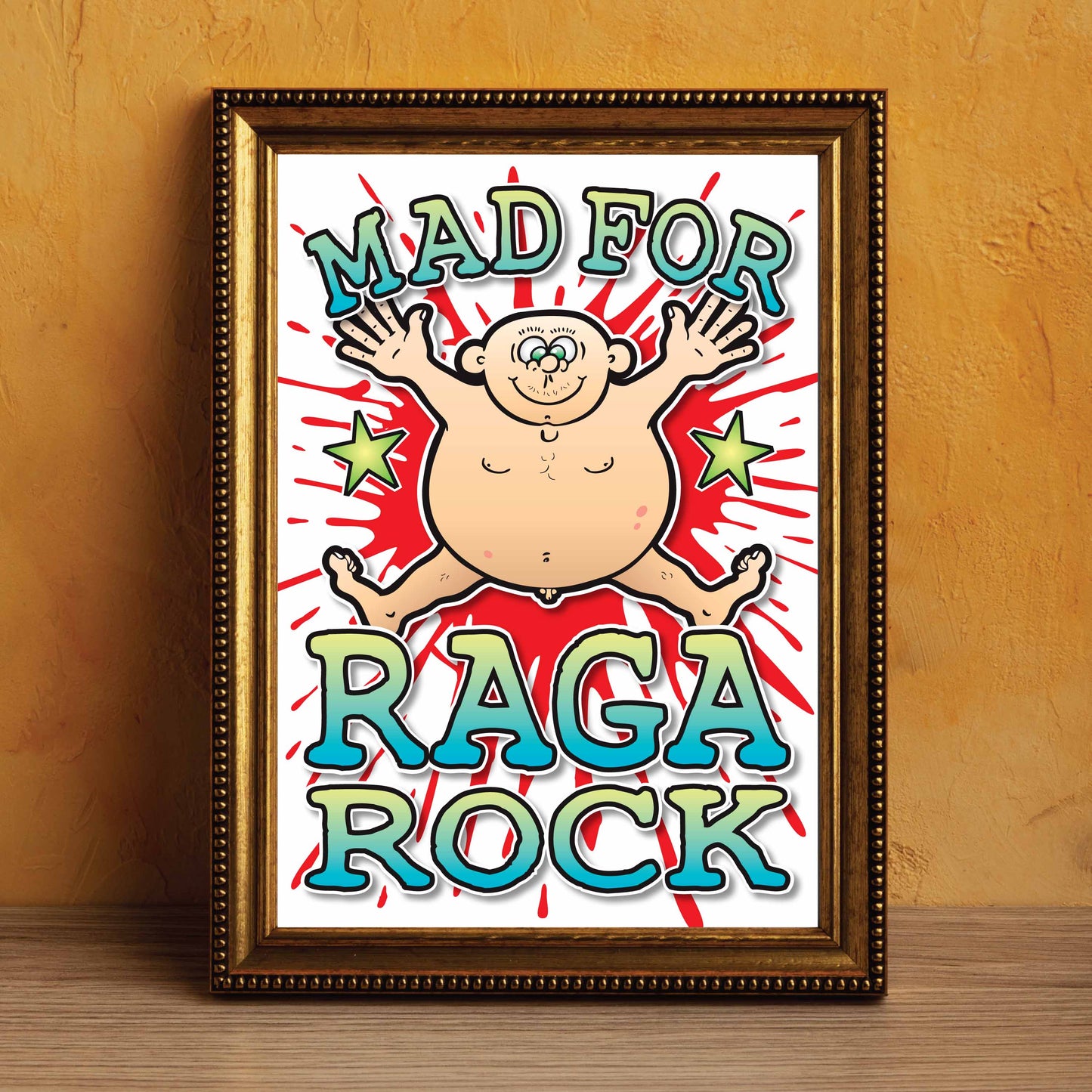 Raga Rock Art Print / Mad For Music Poster / Wall Décor