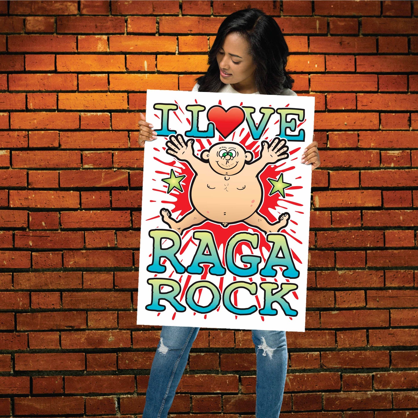 Raga Rock 50x70cm Wall Art / Love Music Poster