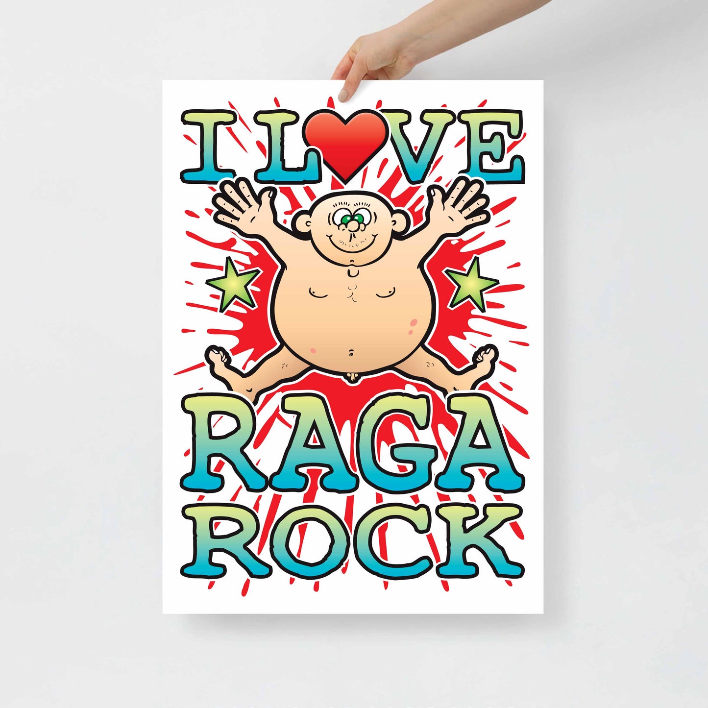 Raga Rock 50x70cm Wall Art / Love Music Poster