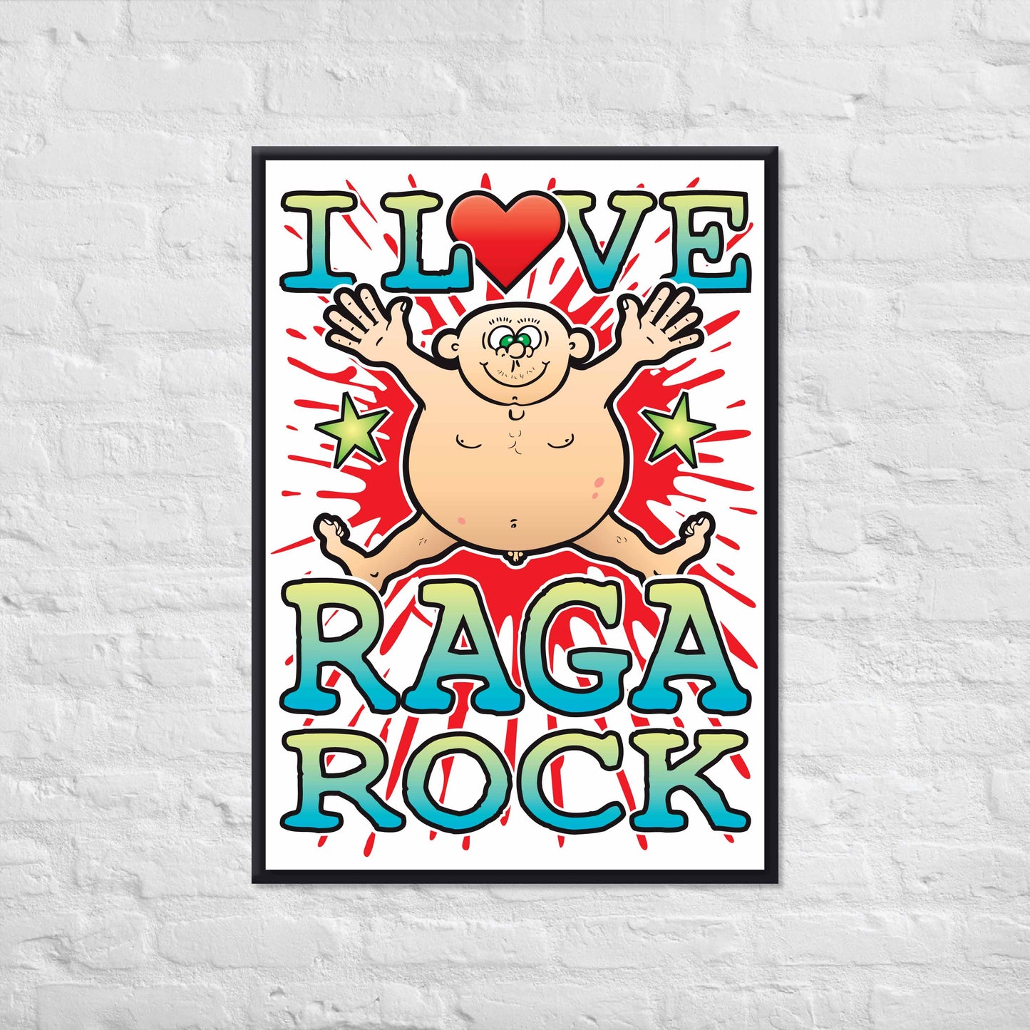 Raga Rock 50x70cm Wall Art / Love Music Poster