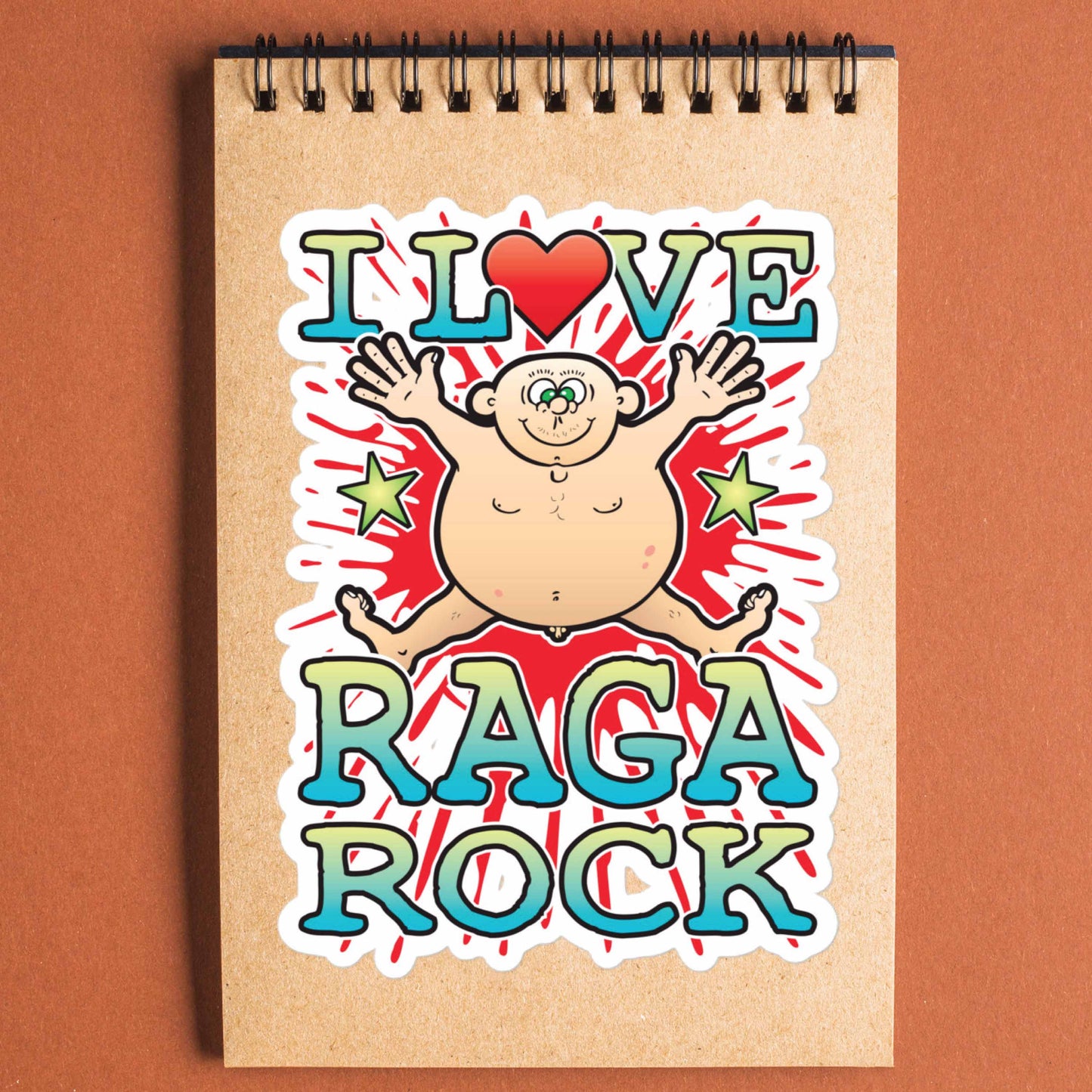 Raga Rock Vinyl Kiss-Cut Sticker / 14 x 10cm