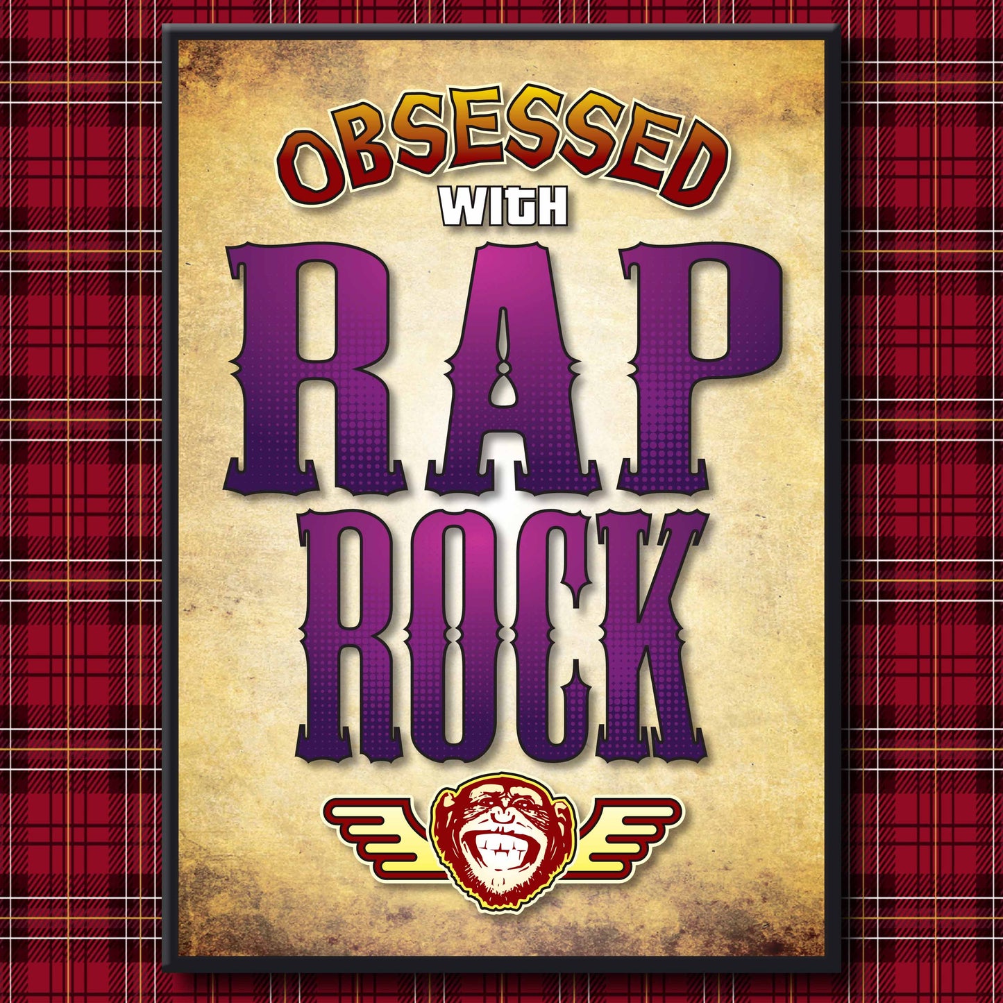 Rap Rock - Obsessed Art Poster + Birthday / Greetings Card