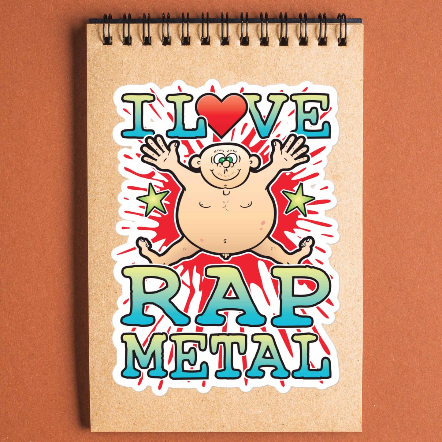 Rap Metal Vinyl Kiss-Cut Sticker / 14 x 10cm