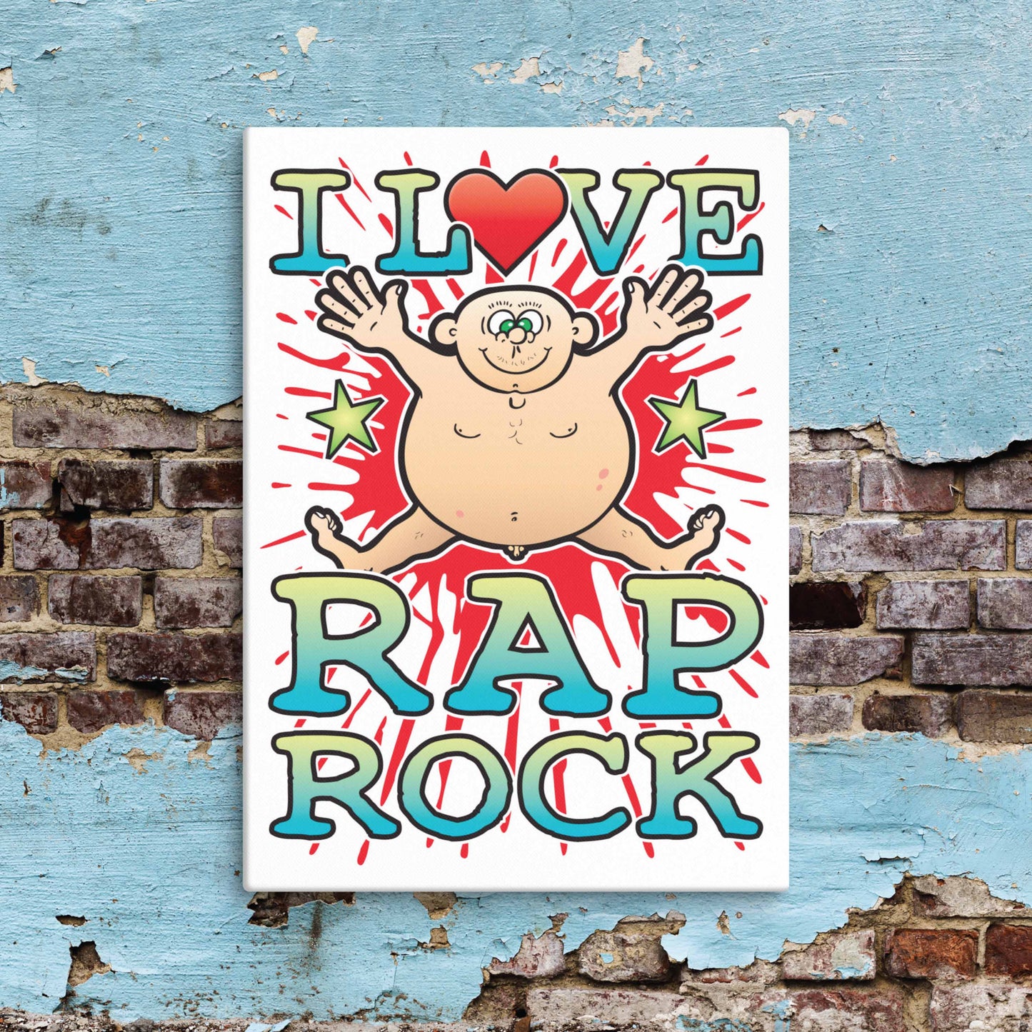 Rap Rock Canvas Print 30x40cm