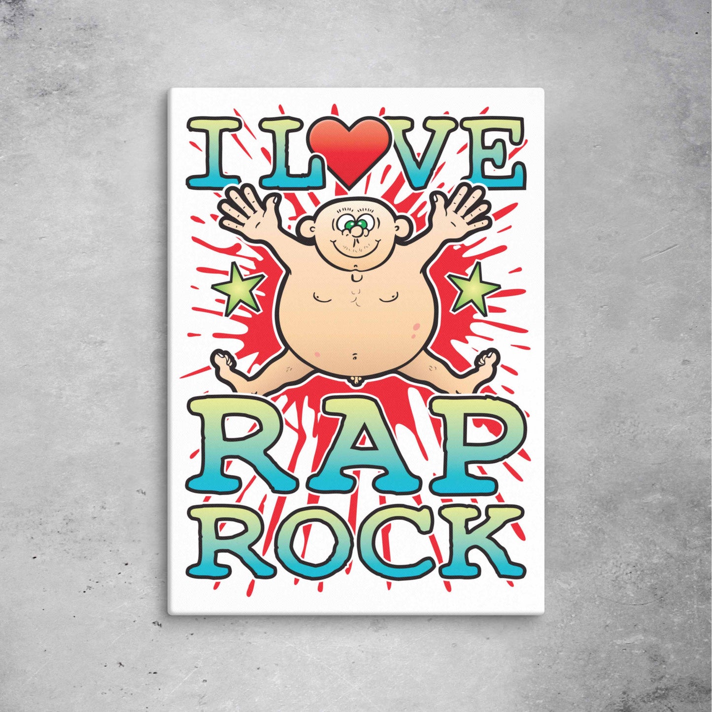 Rap Rock 51x71cm Canvas Print