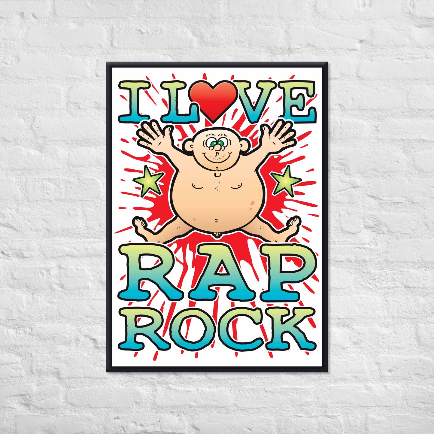 Rap Rock 50x70cm Wall Art / Love Music Poster