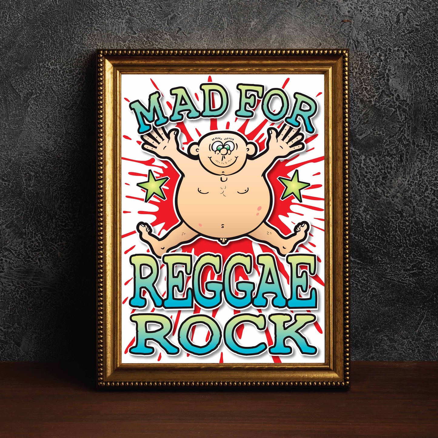 Reggae Rock Art Print / Mad For Music Poster / Wall Décor