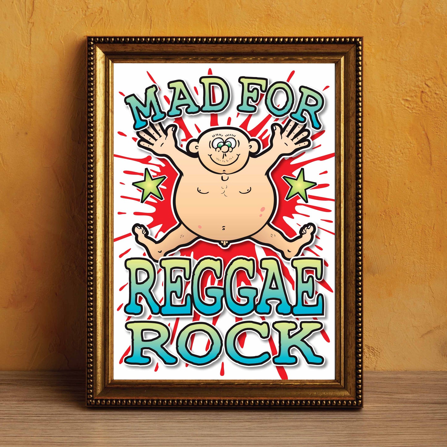 Reggae Rock Art Print / Mad For Music Poster / Wall Décor