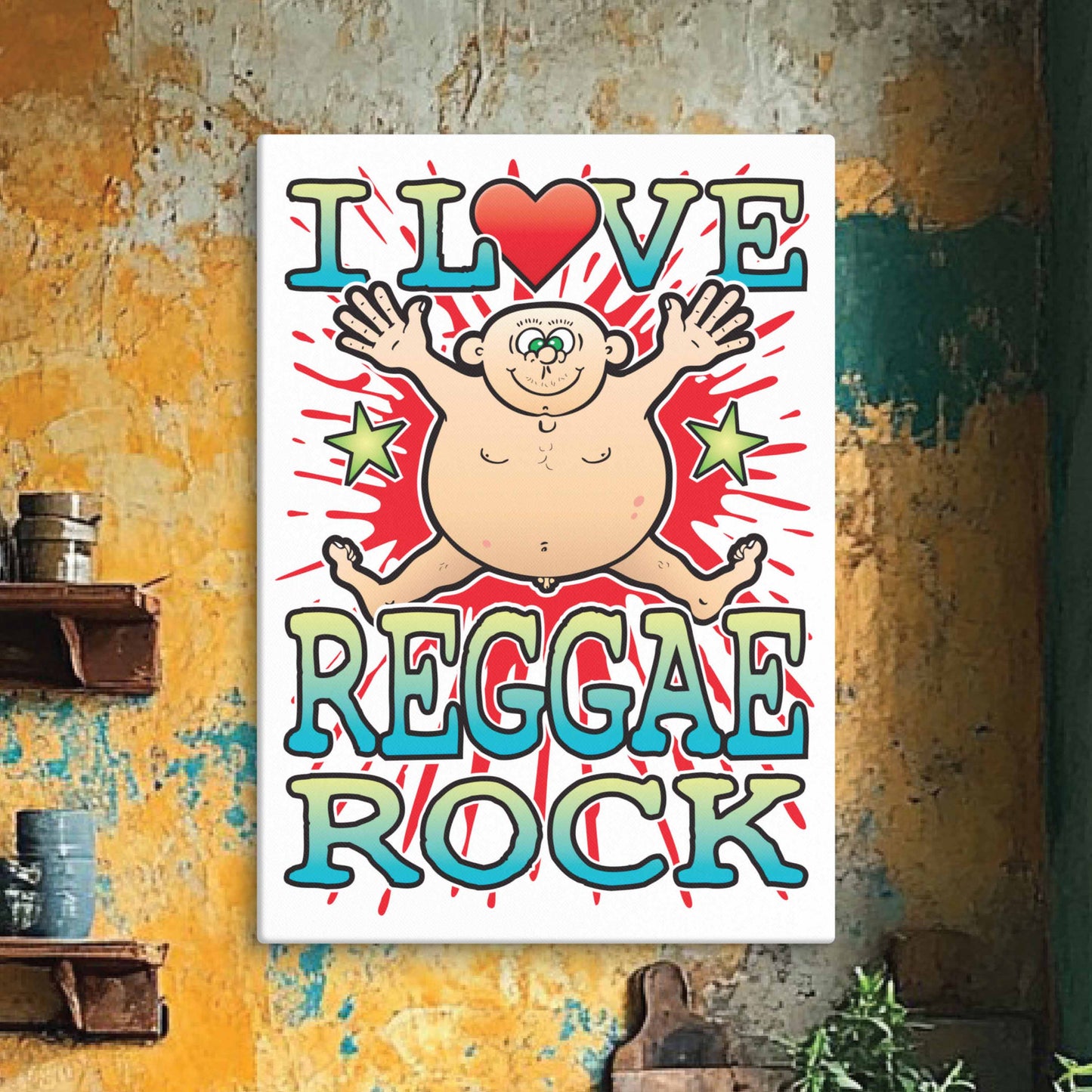 Reggae Rock 51x71cm Canvas Print
