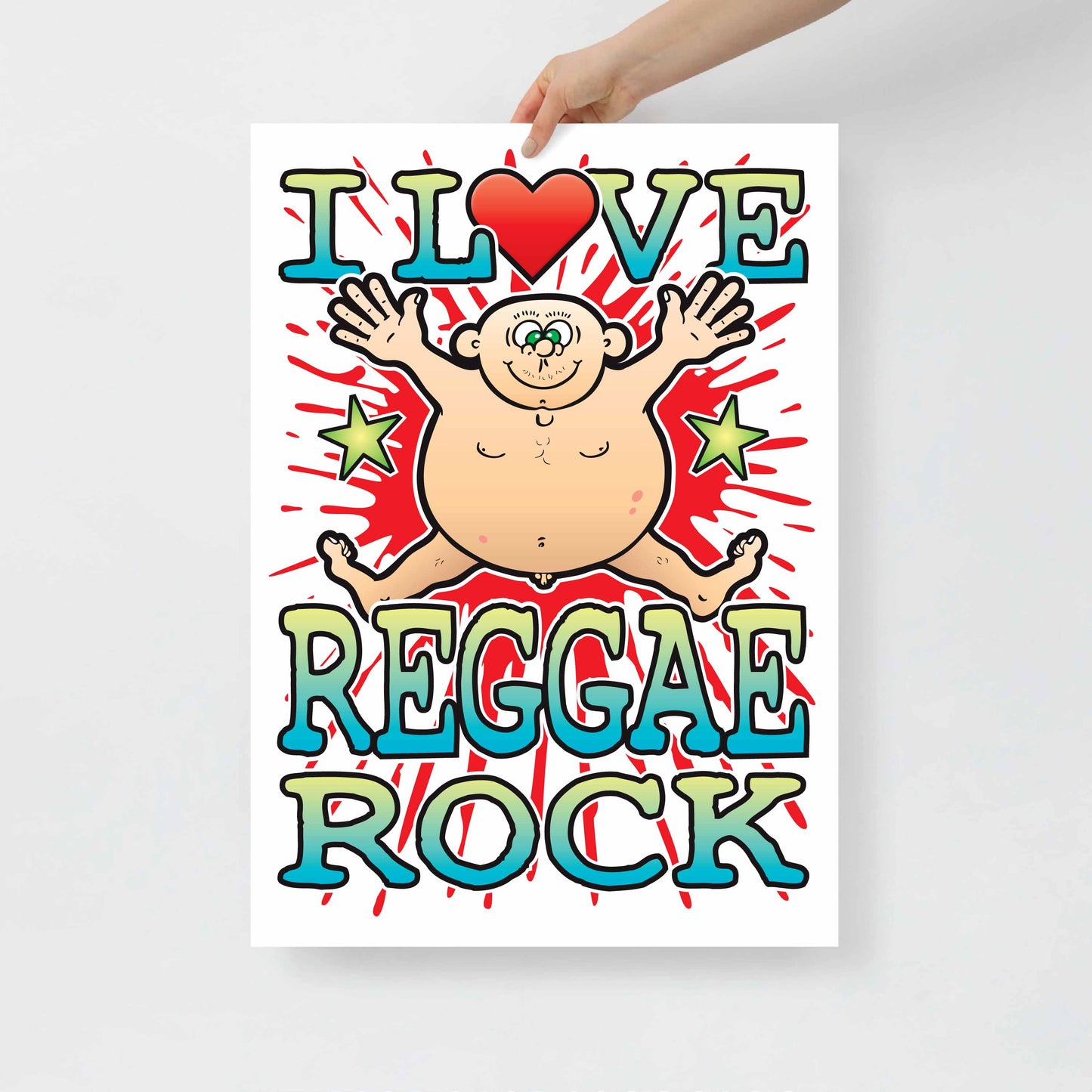 Reggae Rock 50x70cm Wall Art / Love Music Poster