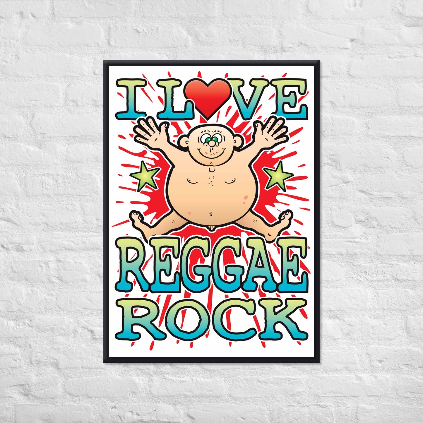 Reggae Rock 50x70cm Wall Art / Love Music Poster