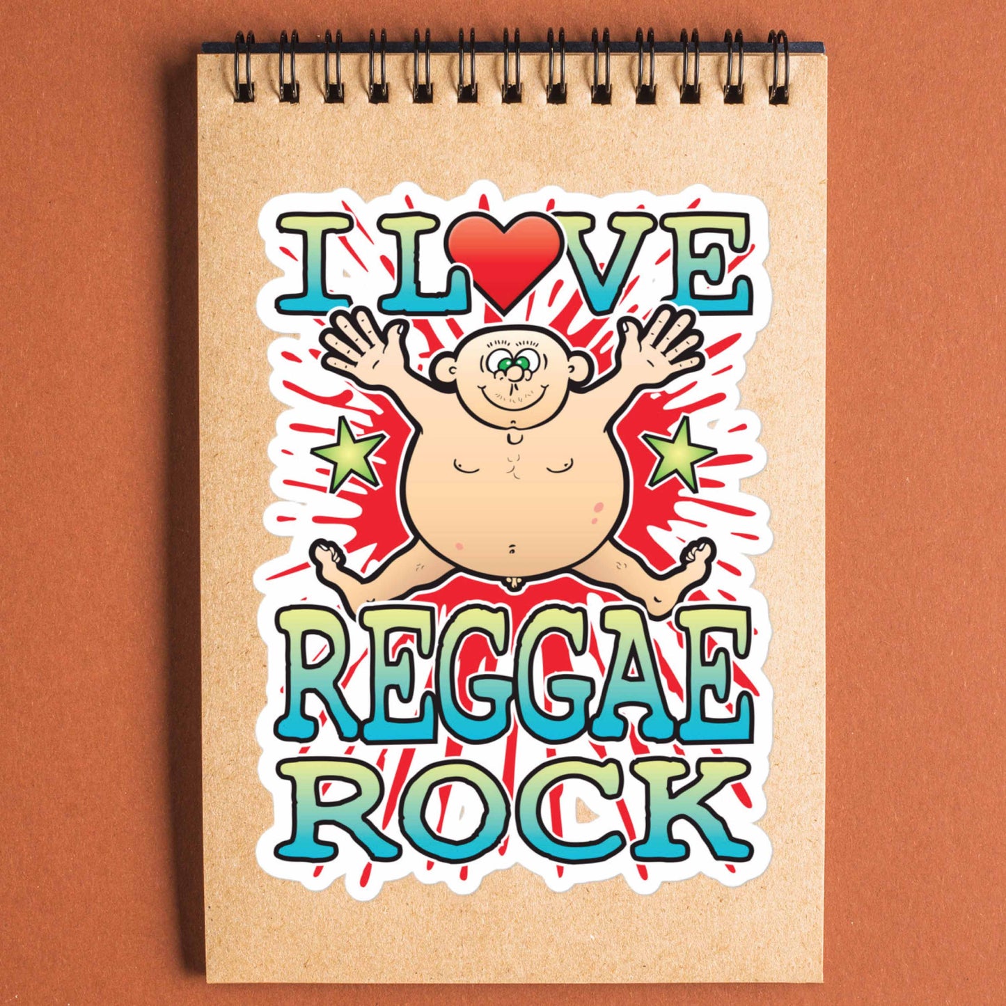Reggae Rock Vinyl Kiss-Cut Sticker / 14 x 10cm