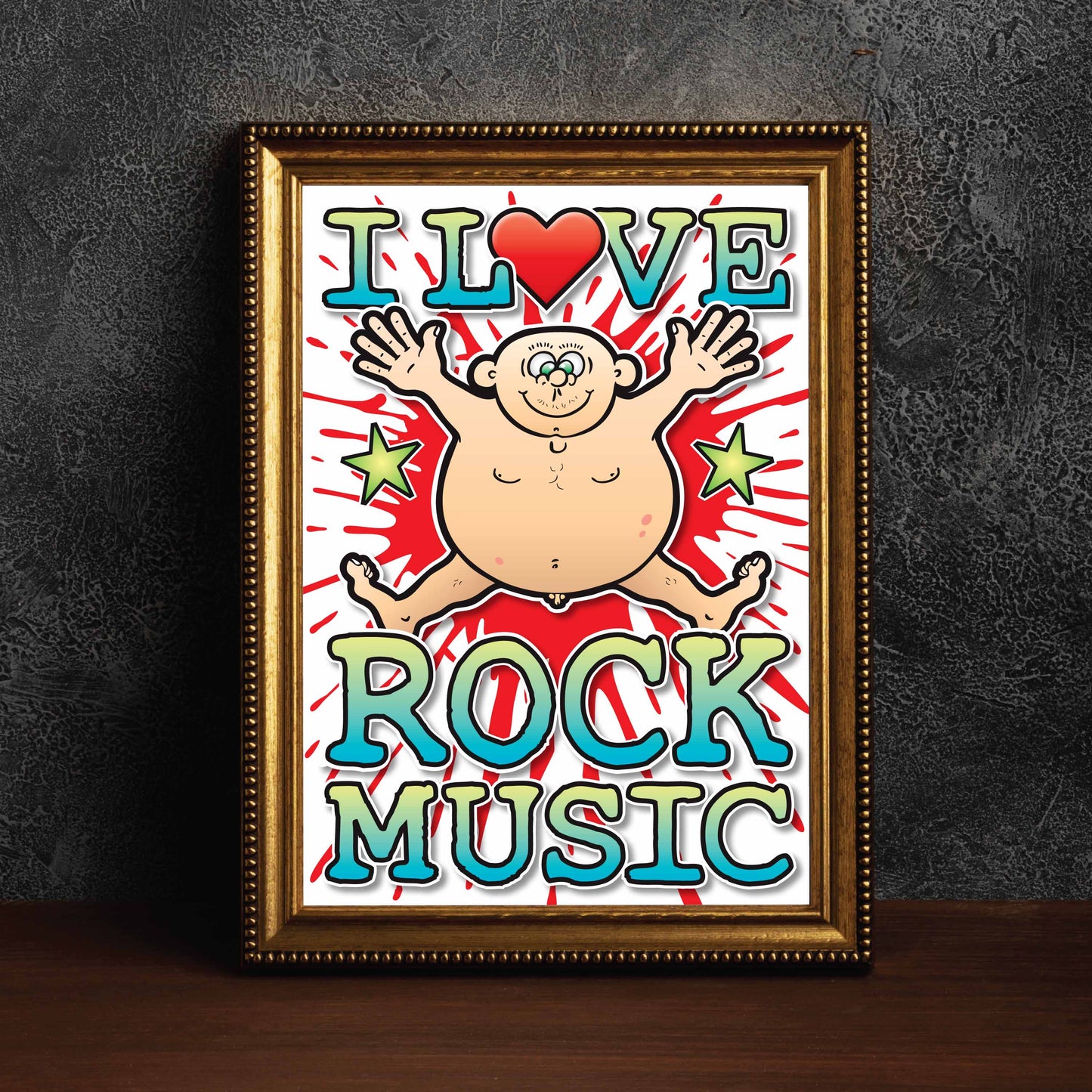 Rock Music Art Print / Love Music Poster / Wall Décor / Rock Guru