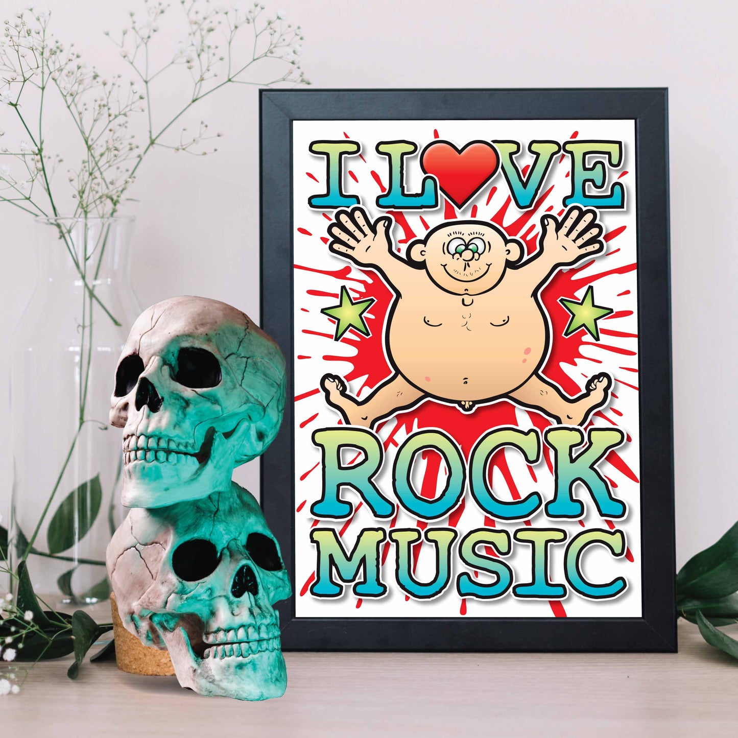 Rock Music Art Print / Love Music Poster / Wall Décor / Rock Guru