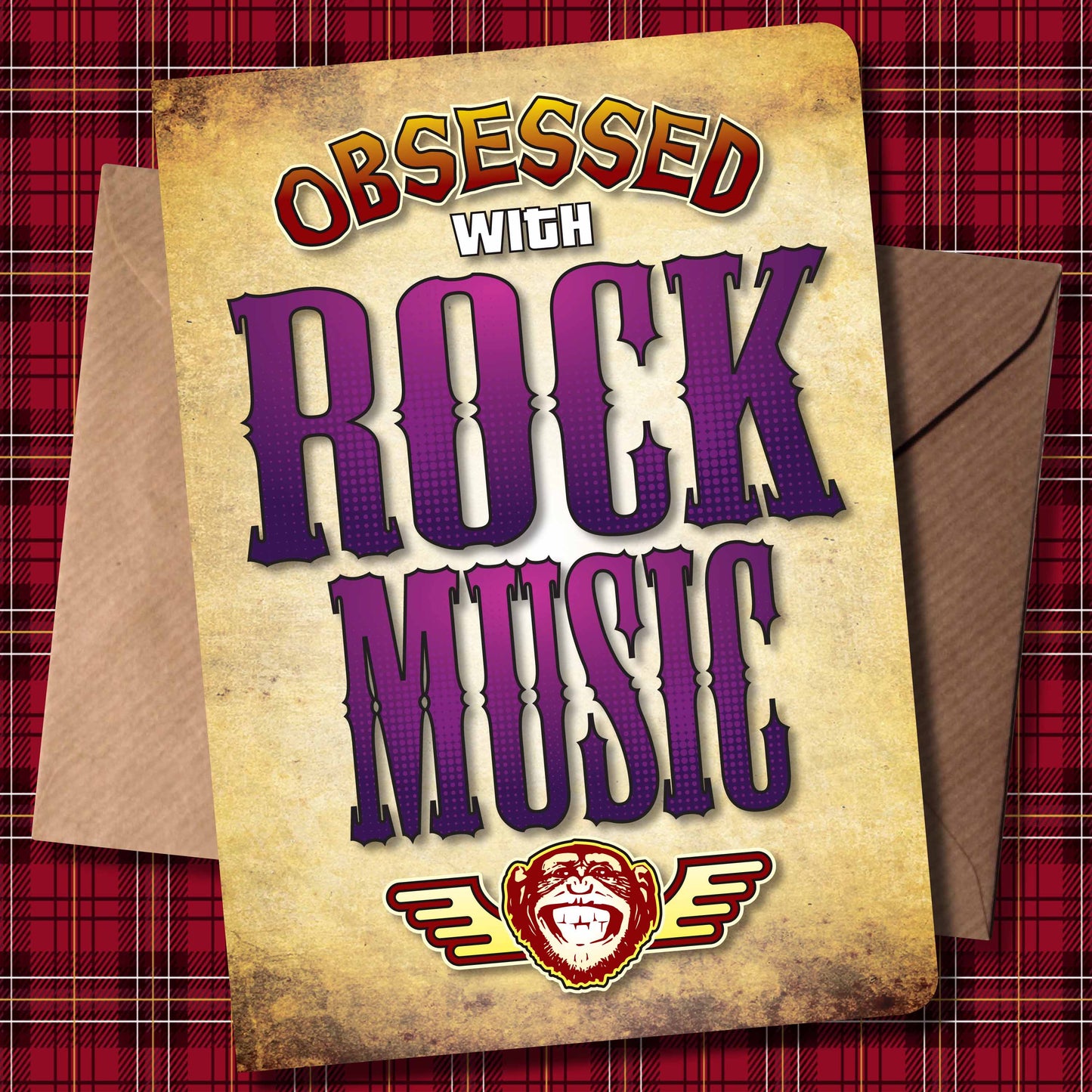 Rock Music - Obsessed Art Poster + Birthday / Greetings Card